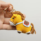 Funny Zebra Crochet Keychain Sheep Animal Bag Charm