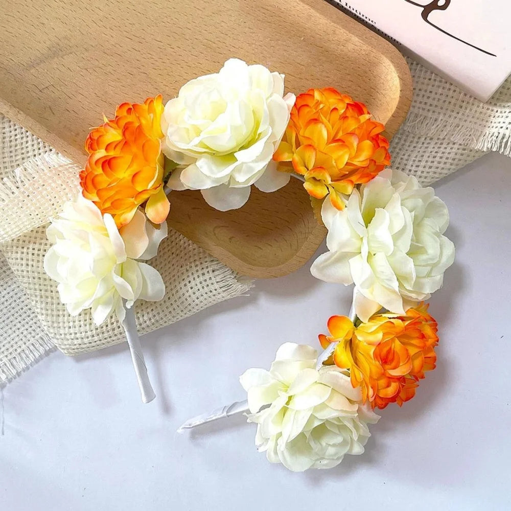 Artificial Floral Headband Flower Crown For Women Girls Bohemian Wedding Party Hair Accessories Boho Festival Photography Props