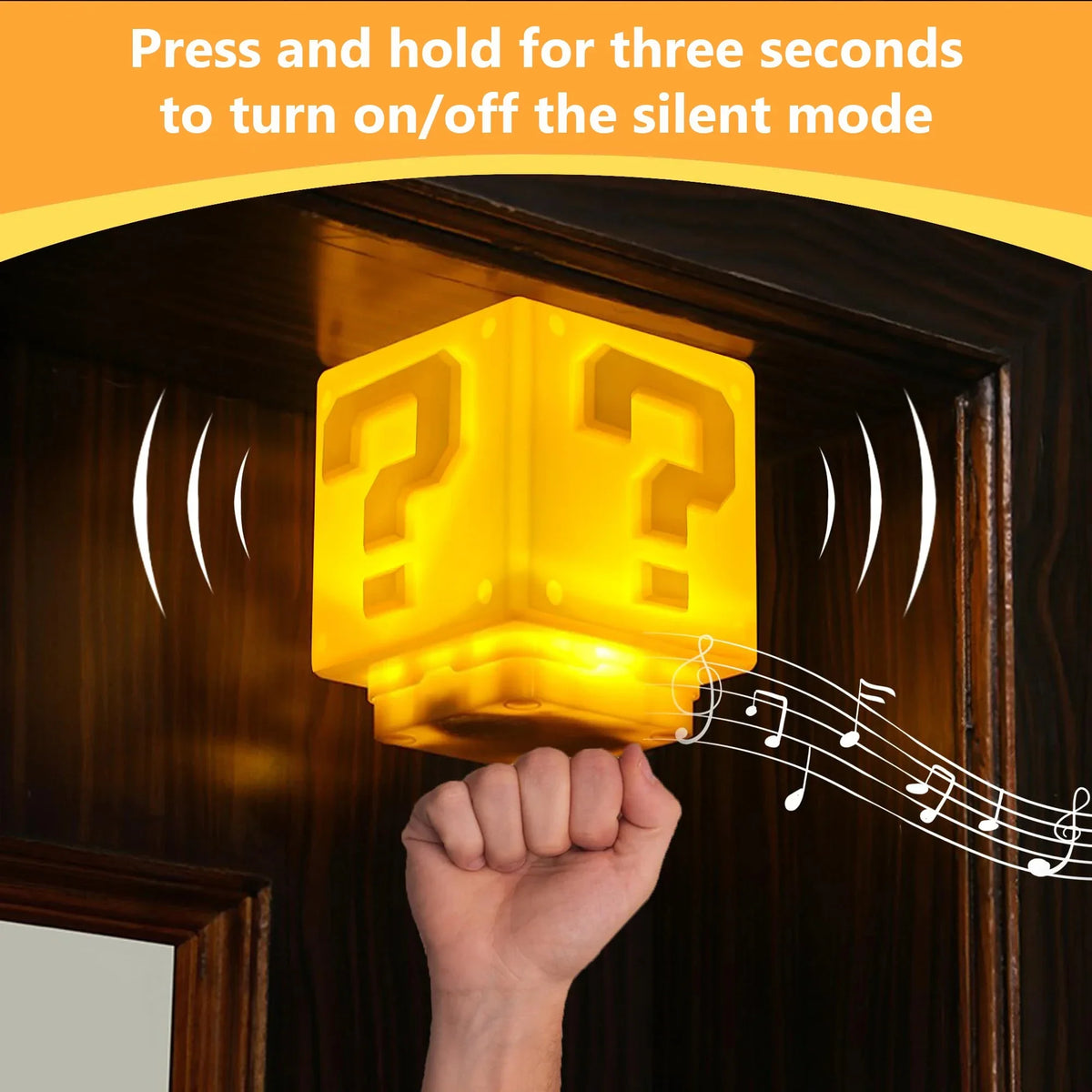 LED Question Mark Brick Night Light With Music USB Charging Desk Lamp Light Birthday X-mas Gifts Creativity Interesting Friend