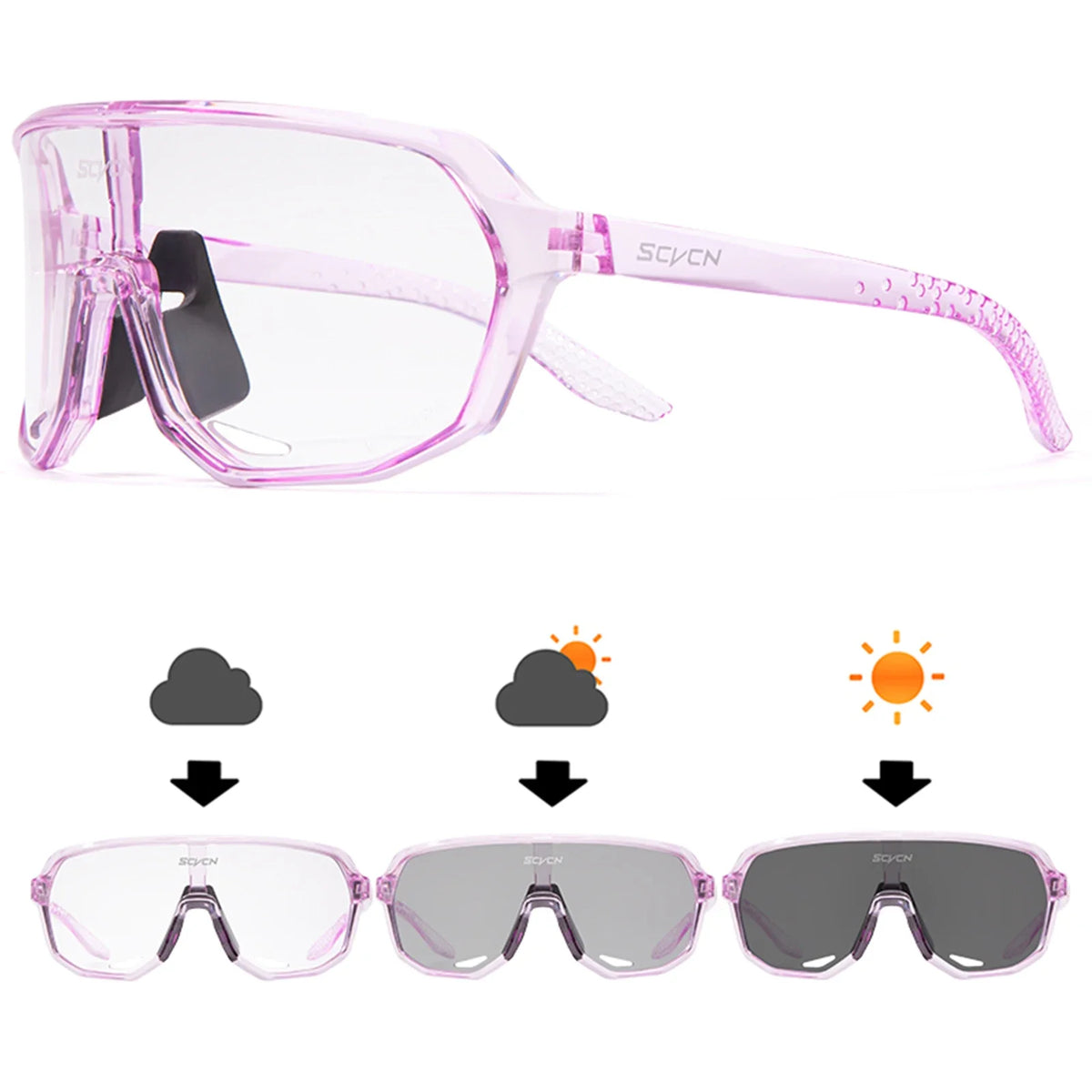 SCVCN UV400 Sports Cycling Sunglasses for Men & Women