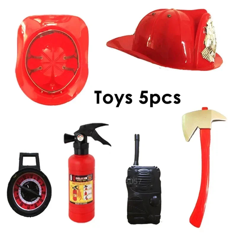 Kids Fireman Cosplay Costume Uniform – Role Play Outfit