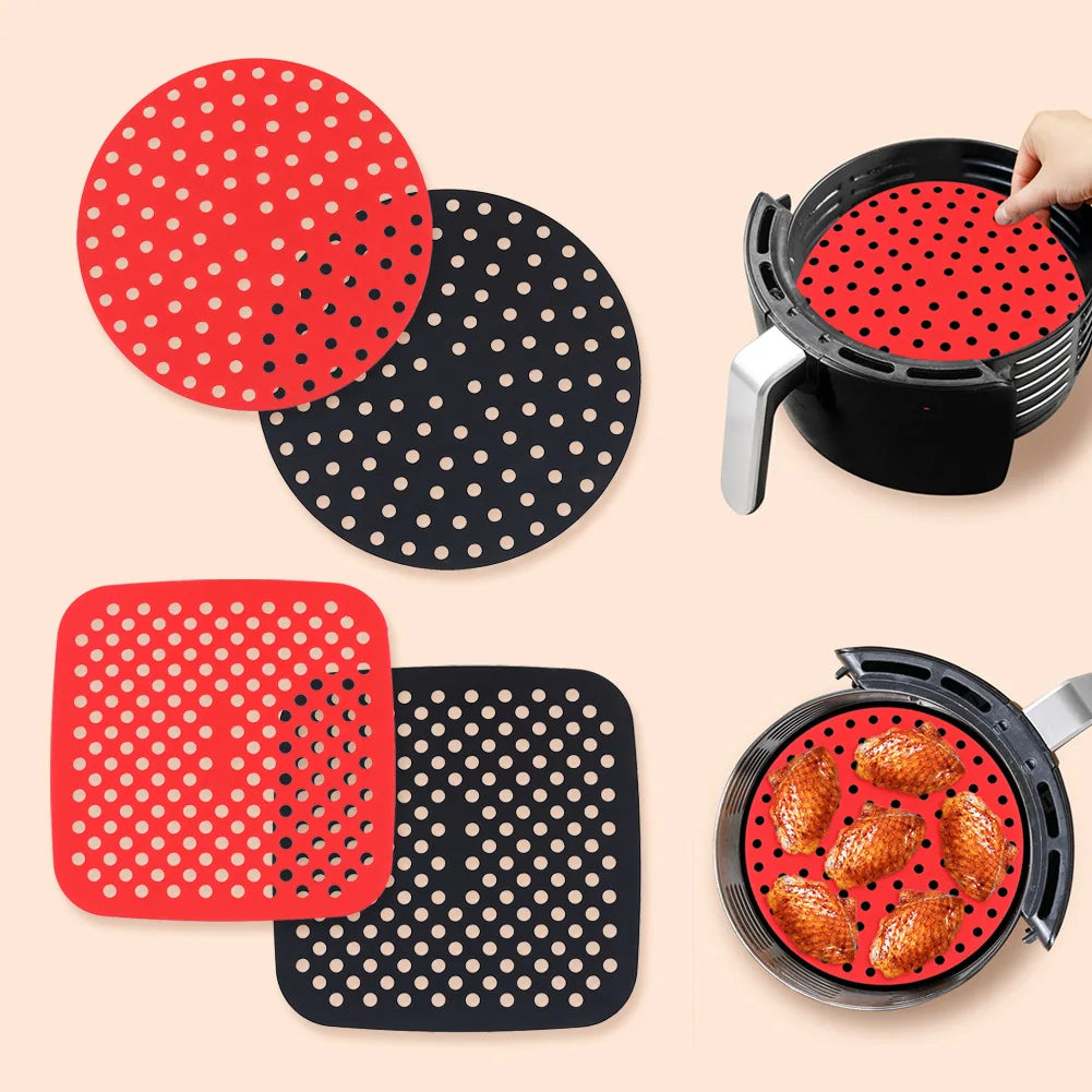 Reusable Air Fryer Silicone Mat – Non Stick Cooking & Baking Liner
