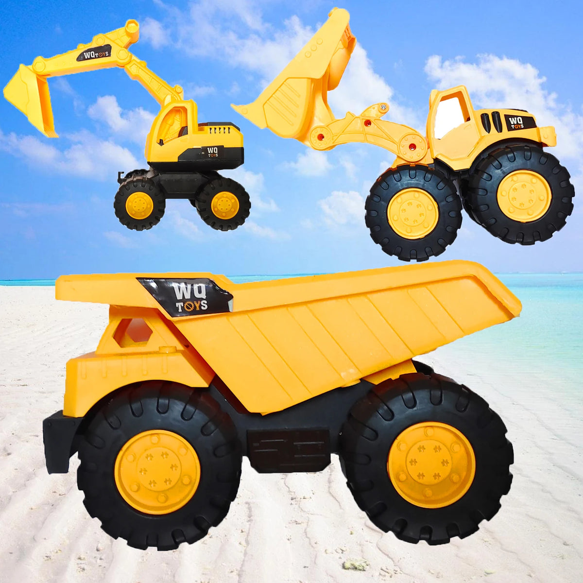Medium Engineering Vehicle Set – Excavator, Bulldozer & Construction Truck Toys