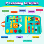 Montessori Toddler Busy Board Activity Book for Fine Motor Skills Learning