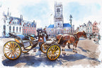 46*28cm Jigsaw Puzzles 500 Pieces Paper Picture Landscape Oil Painting Art Puzzles Decompression Toys for Adults Family Games
