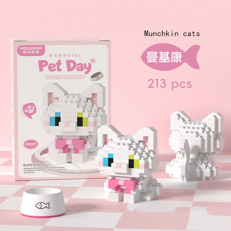 Mini Pet Animal Building Blocks – 18 Styles DIY Toy Set