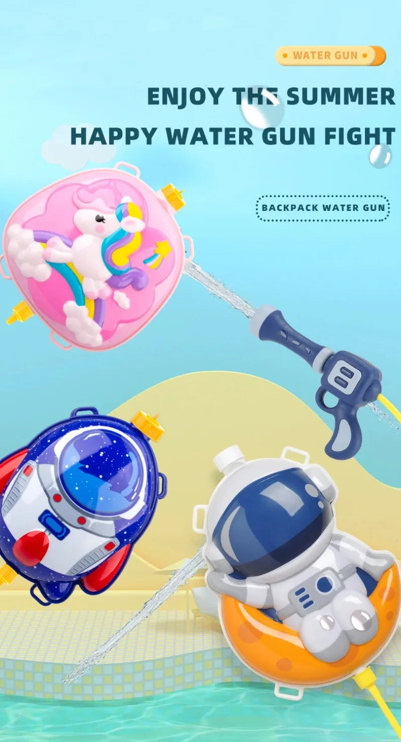 Kids Backpack Water Gun for Summer Beach Pool Outdoor Fun Toy