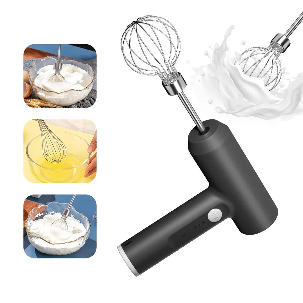 Wireless Electric Food Mixer with 3-Speed Portable Hand Mixer