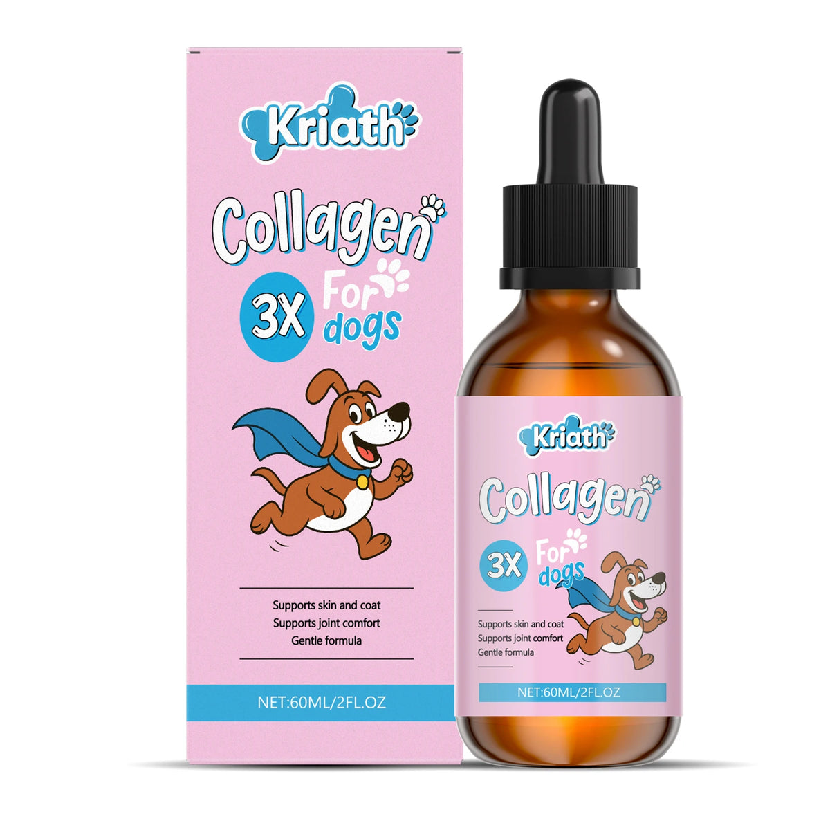 Dog Liquid Collagen Drops Intestine Repair Improve Digestive System Health Nourish Skin Coat Dogs Dietary Nutrition Care Agent