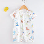 Newborn Baby Clothing Boy Girl Baby Clothes Items Cotton Bodysuit Summer Short Sleeve Romper Infant Toddler Sleepwear