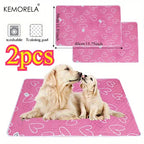 2PCS Extra Large Reusable Pet Pee Liner Non-Slip Easy Clean Mat, Machine Washable Polyester for Dogs,Rabbits,Guinea Pigs Hamster