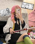 Kanroji Mitsuri Cosplay Costume with Wig & Haori