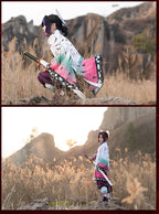 Kochou Shinobu Anime Cosplay Costume with Wig Set