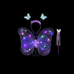 Luminous Wings Flashing Butterfly Skirt Lights Suit LED Children Costume Props Girls Skirts Angel 2-8year Easter Valentines Day
