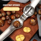 Stainless Steel Quick Chestnut Opener 2 in 1 Nut Cracker Tool