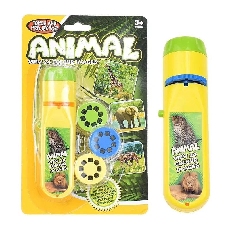 Children's Fun Projector Light Flashlight Puzzle Early Education Projection Light Baby Bedtime Toy