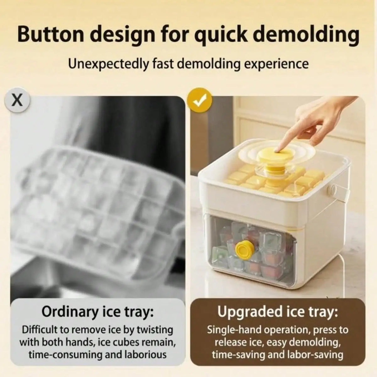 Instant Press Ice Cube Maker Portable Ice Mold for Drinks & Travel Use