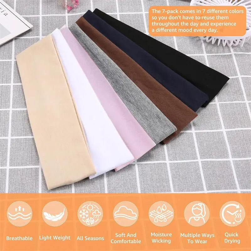 Elastic Knitted Sports Headband for Women – Soft Stretch Hair Band