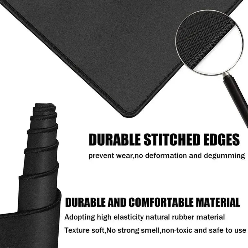 Large 90x40cm Gaming Mouse Pad Extended Desk Mat with Stitched Edge Non-Slip Rubber Base for PC Laptop Office And Home Use