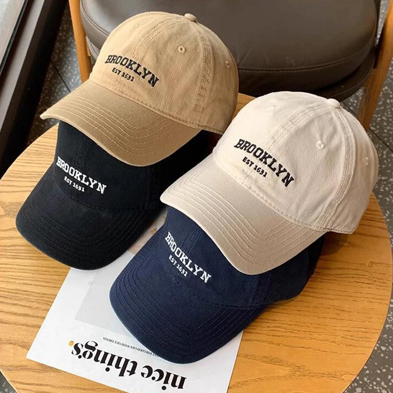 JK Korean Embroidery Baseball Cap for Casual Outdoor Streetwear