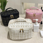 Knitted Portable Makeup Bag with Large Storage Capacity