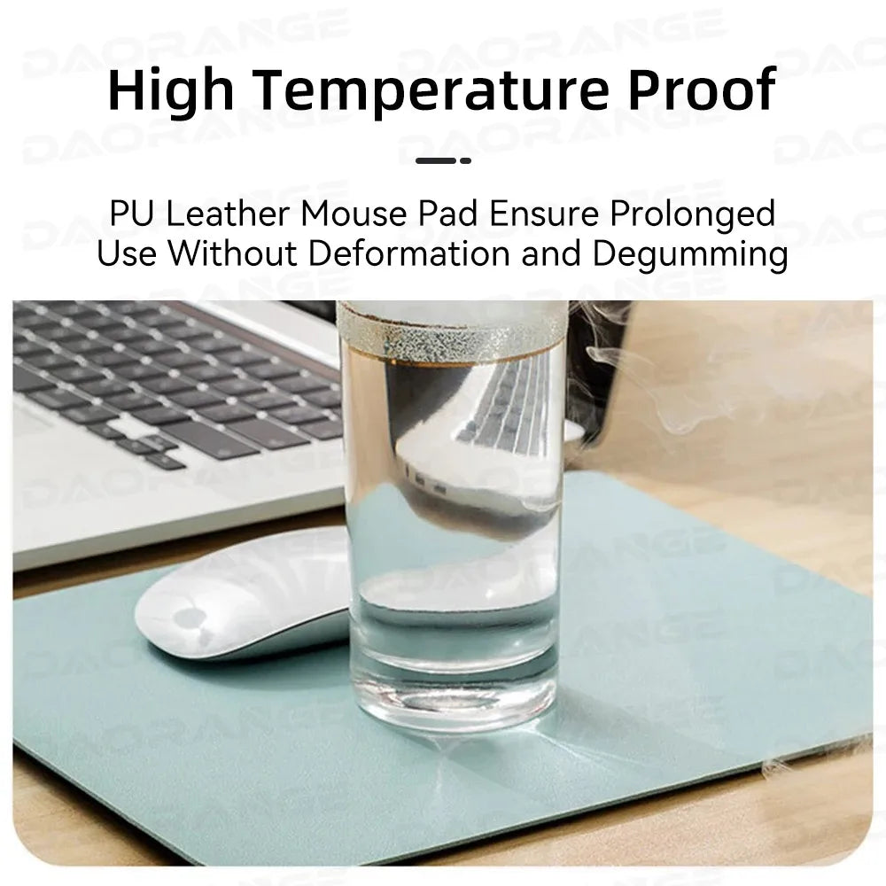 Creative Universal Anti-slip Mouse Pad Leather Gaming Mice Mat New Desk Cushion Fashion Comfortable For Laptop PC MacBook