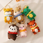 Cute Puppy Crochet Keychain Handmade Dog Bag Charm