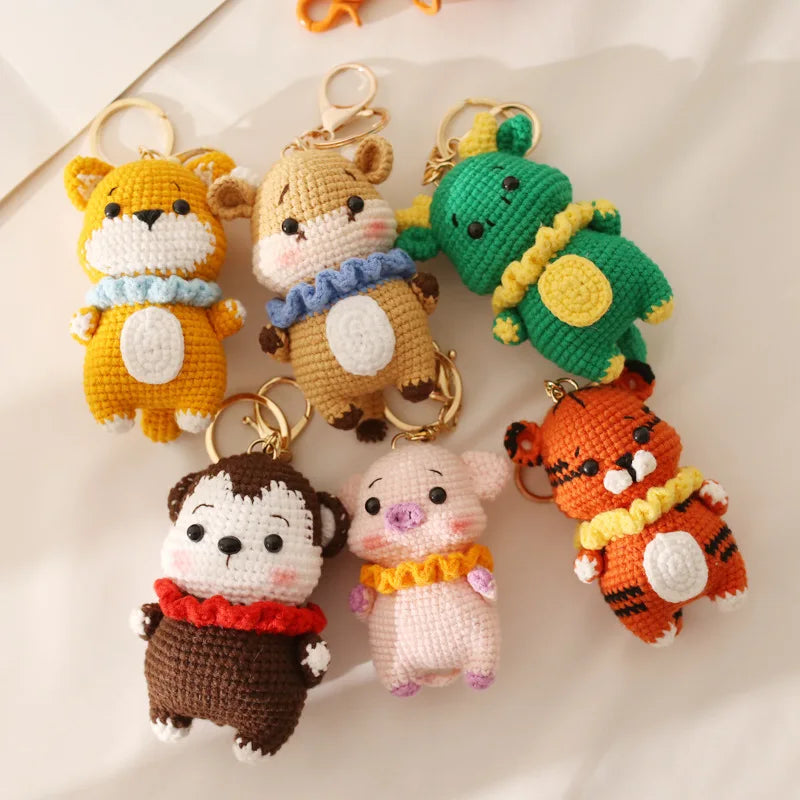 Cute Rabbit Crochet Keychain Handmade Bunny Bag Charm