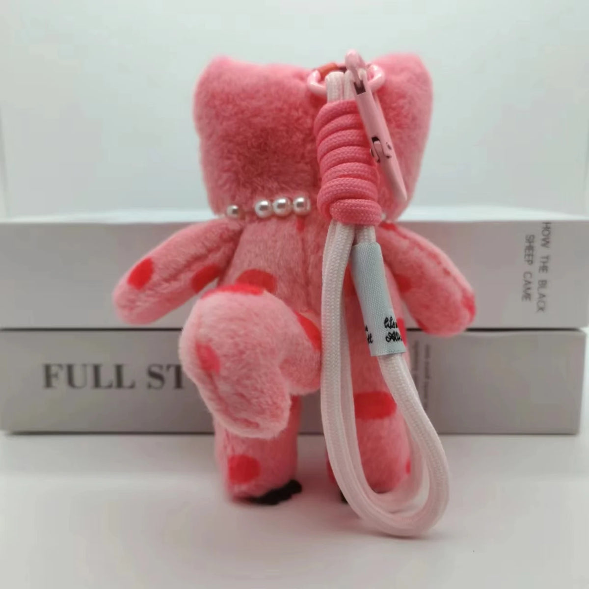 Kawaii Pink Cat Plush Keychain Cute Bag Charm for Girls Gift