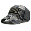 American Flag Camouflage Mesh Baseball Cap for Outdoor Adventures