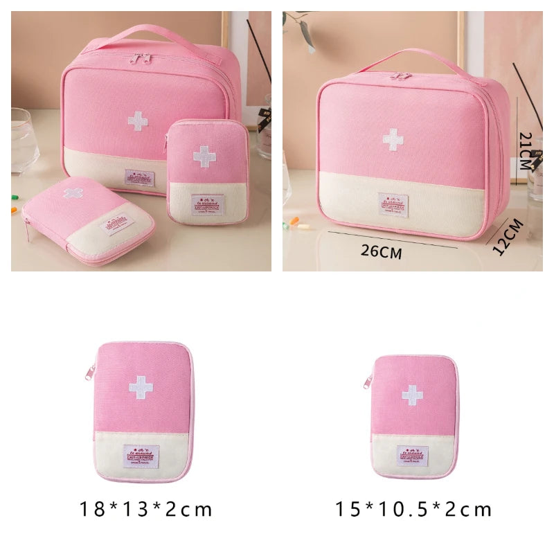 3PCS Portable Medical First Aid Kit Organizer Travel & Emergency Storage Bags