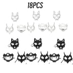 Halloween Carnival Party Mask Anime Dragon God Skeleton Half Face Masks Bone Skull Animals Mask Cosplay Dance Prom Costume Props