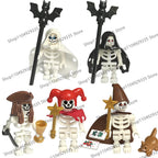 Halloween Scene Building Blocks Skeletons Ghosts Army King Assembled Charactesrs Figures DIY Accessories Bricks Toys Kids Gifts