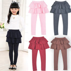 Kids Leggings for Toddler Baby Girls Pants Spring Autumn Fake Two Skirt-Pants Children Trousers Cotton Legging 2-10 Y