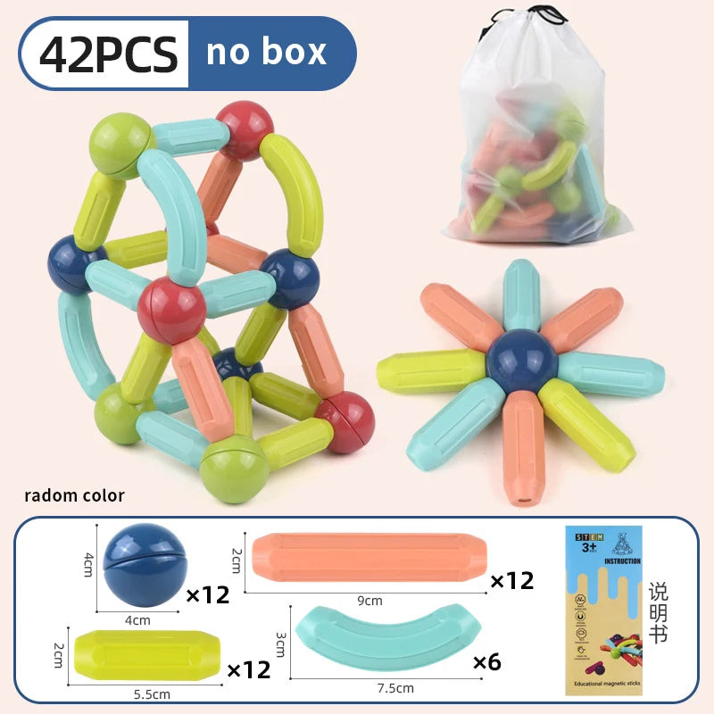 Magnetic Constructor Blocks STEM Building Set for Creative Kids