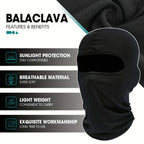 3 Pack Quick Dry Balaclava Face Mask for Outdoor Sports Comfort