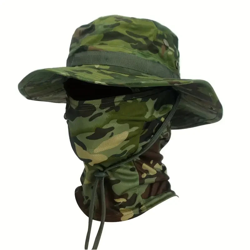 Camouflage Boonie Outdoor Hunting Hat with Wide Brim Protection