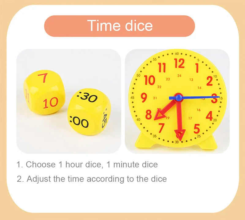 Montessori Learning Clock Educational Puzzle Toy for Preschool Kids
