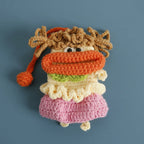 Funny Crochet Sausage Mouth Keychain Key Holder Pouch