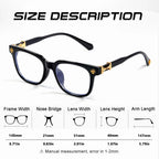 Classic Square Anti Blue Light Glasses for Men & Women