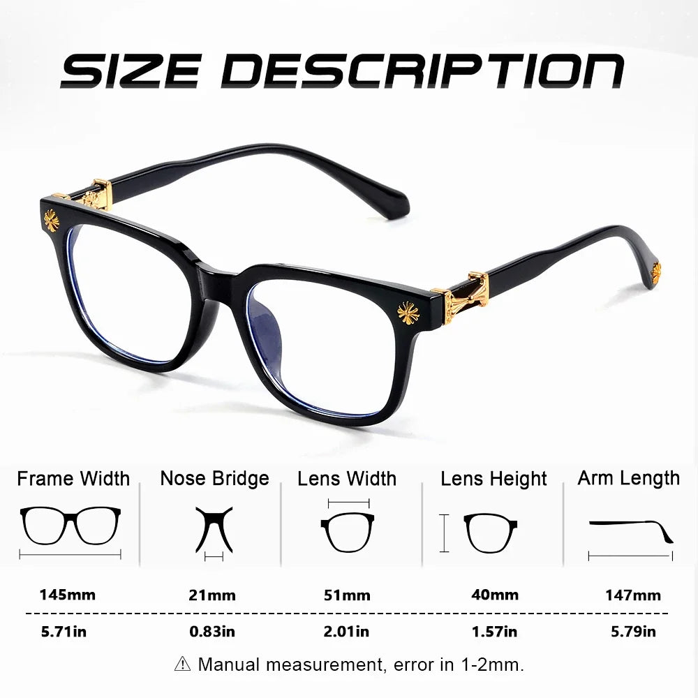 Classic Square Anti Blue Light Glasses for Men & Women