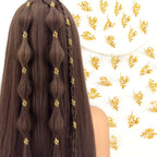 40Pcs Vine Leaf Shaped Alloy Hair Braid Ring Vintage Hair Pin For Dreadlock Women Girls summer Hair Accessories Loc Hair Jewelry