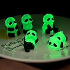 Mini Glowing in Dark Panda Toy DIY Handmade Resin Luminous  Home Ornaments Panda Decorate Micro Landscape Children's Gift