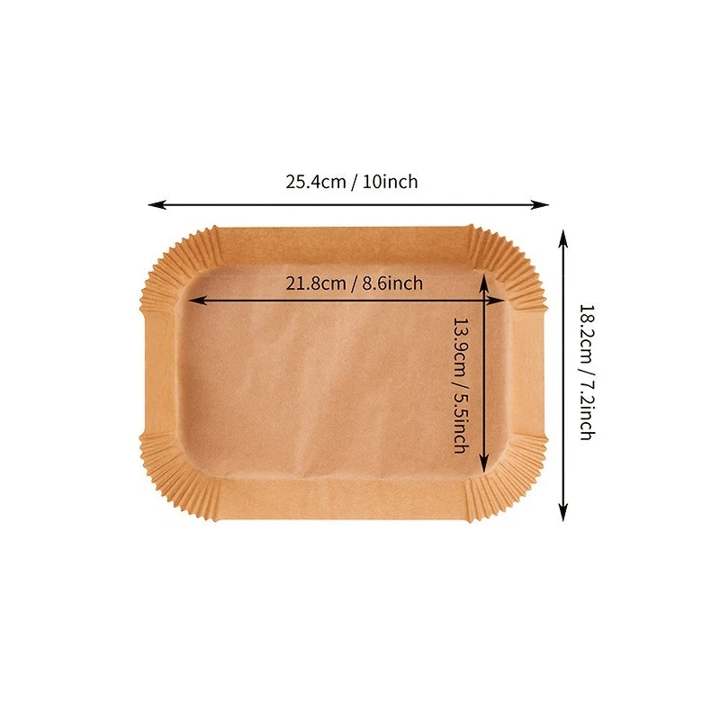 Disposable Air Fryer Paper Liners – Oil Proof Non-Stick Parchment Baking Paper
