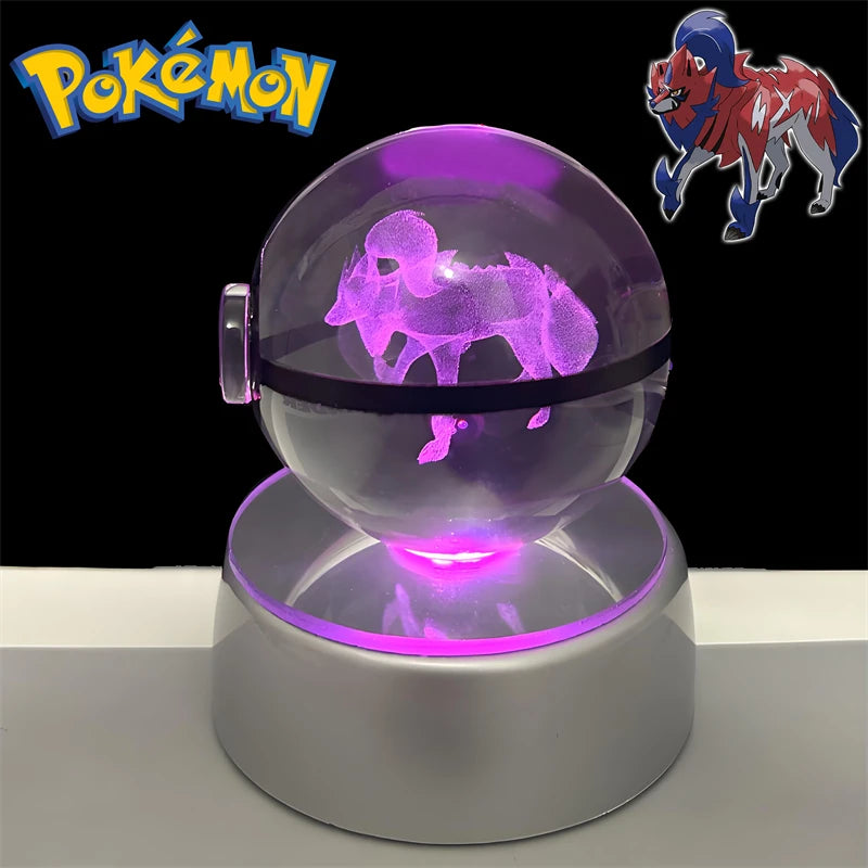 Pokémon 3D Crystal Poké Ball LED Night Light Collectible Figure