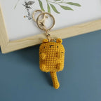 Cute Crochet Kitten Keychain Smiling Cat Bag Charm