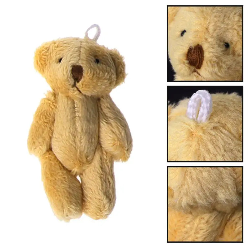 5PCS Plush Stuffed Bear Ornament Lovely Plush for Key Chain Bag Decor Handbag Accessories for Key Ring Girl Gift Women F