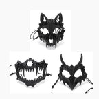 Halloween Carnival Party Mask Anime Dragon God Skeleton Half Face Masks Bone Skull Animals Mask Cosplay Dance Prom Costume Props