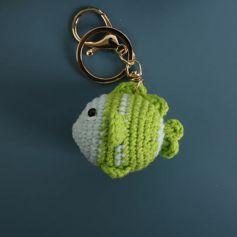 Ocean Animal Crochet Keychain Tropical Fish Bag Charm