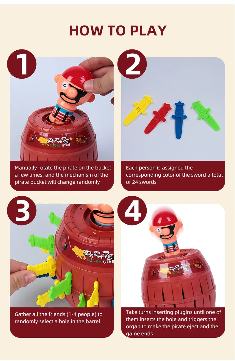 Pirate Bucket Shark Attack Finger Bite Interactive Family Party Game